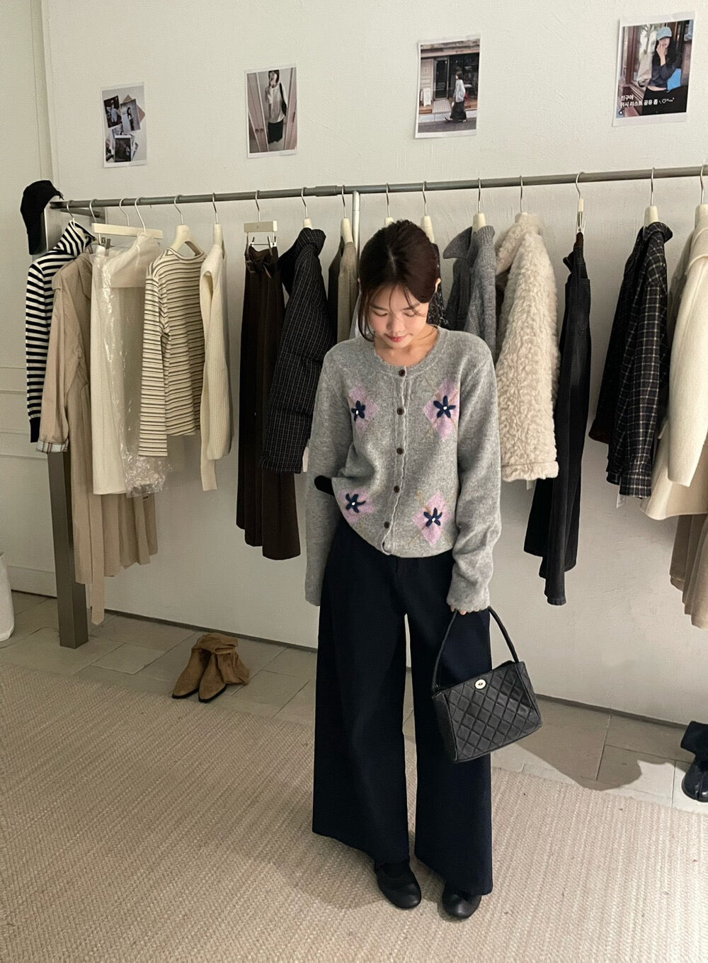 // 質感天絲棉直腳褲(連腰帶)