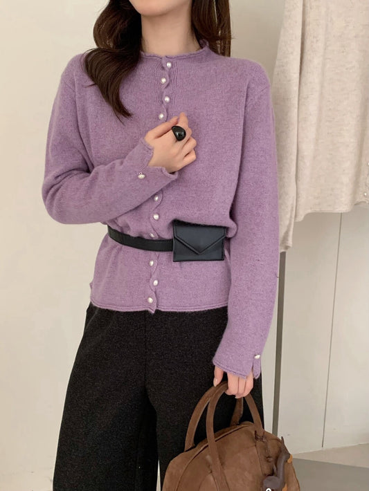 // 小心思波浪珍珠鈕軟糯CD