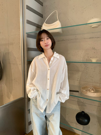 🦭 70%天絲30%麻質靚色寬鬆恤衫