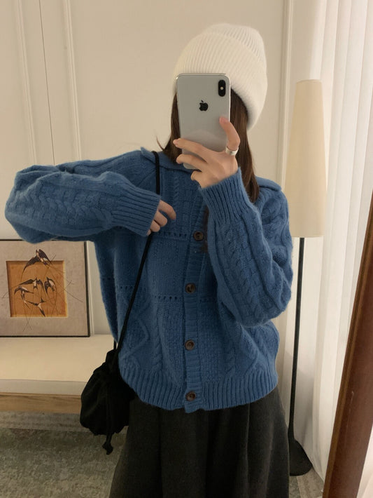 // 100%羊毛超美織紋翻領CD