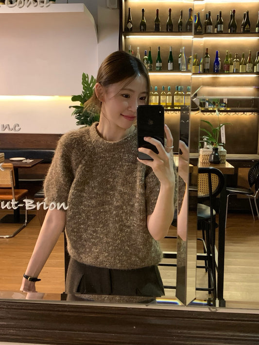 // 10%wool超軟糯混針短袖NT