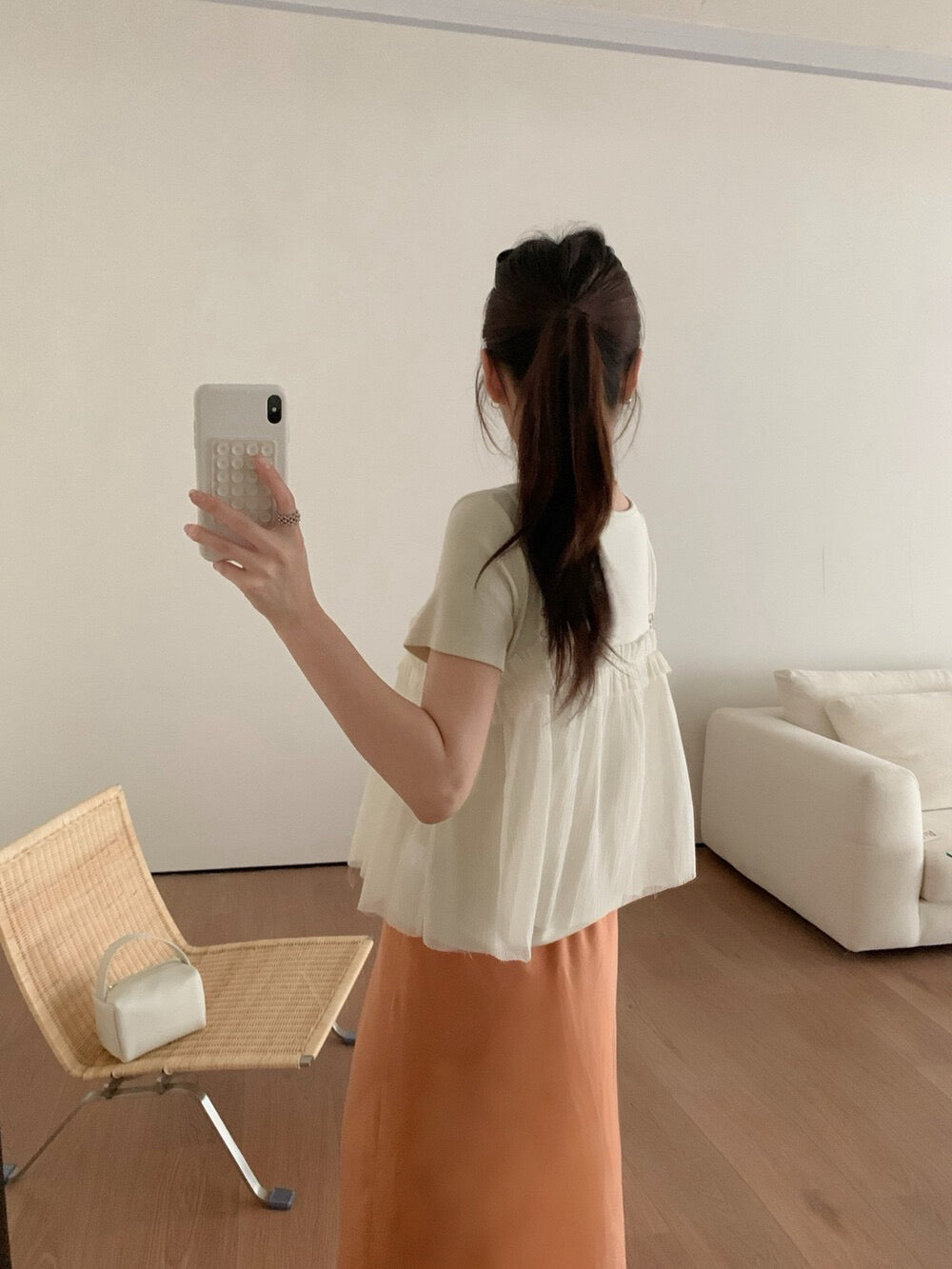 // 精緻壓褶邊lace小吊帶