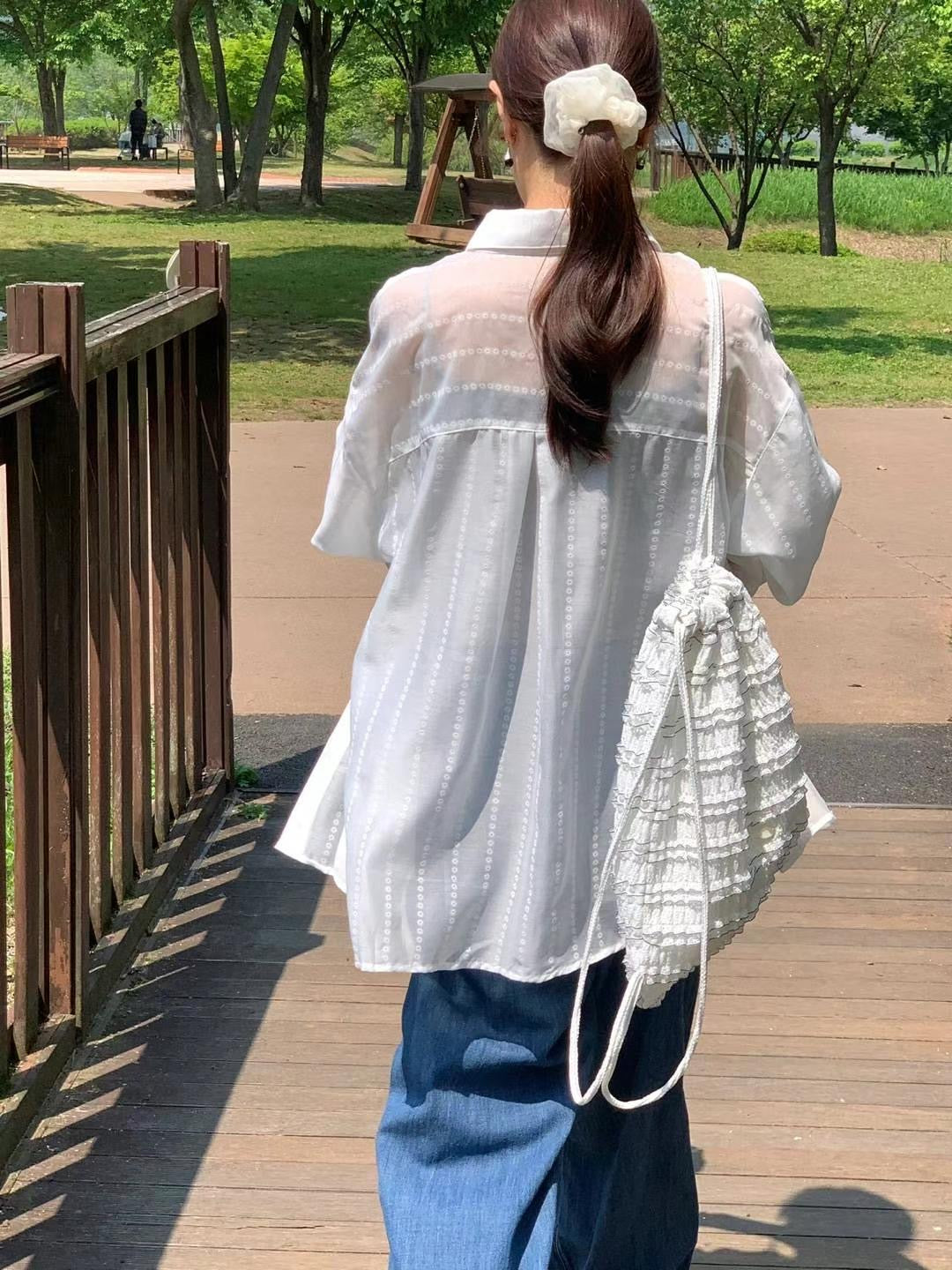 // 超可愛層層lace多背法袋仔