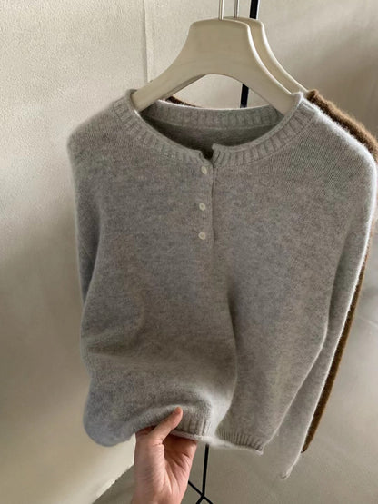 // 三粒鈕卷邊raccoon+wool NT