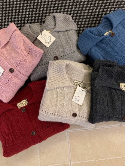 // 100%羊毛超美織紋翻領CD