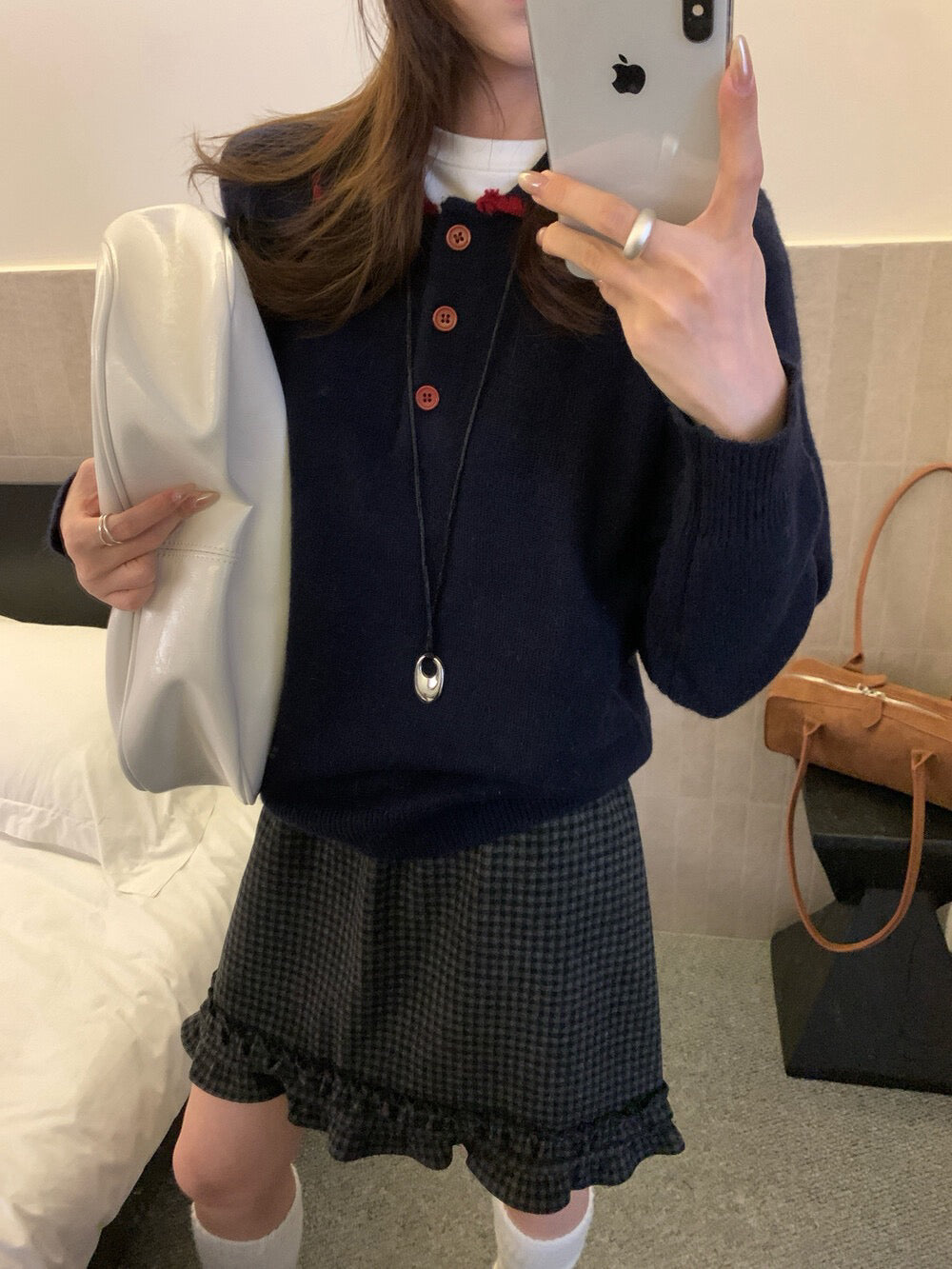 // 30%raccoon親膚miumiu風撞色包邊polo領NT