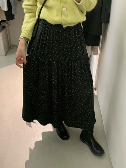 // 絨感小碎花蛋糕中裙