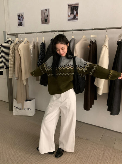 // 褲型超美中線設計直筒褲