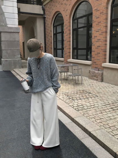 // 10%wool溫柔麻花套頭毛衣