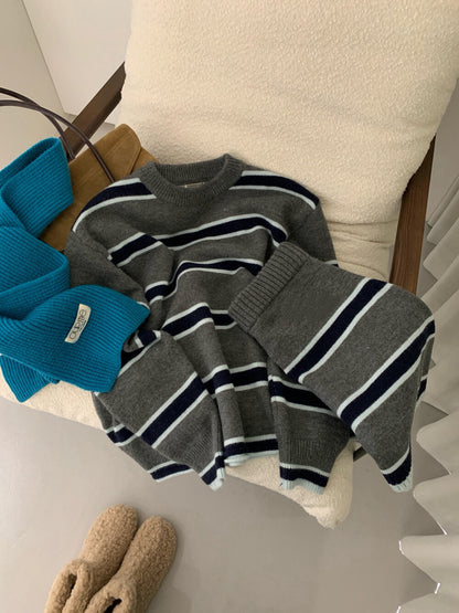 // 慵懶免配搭毛衣+短裙套裝