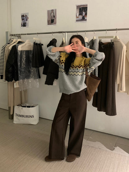 // 褲型超美中線設計直筒褲