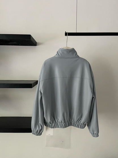 // 甜酷風毛毛領夾棉皮外套