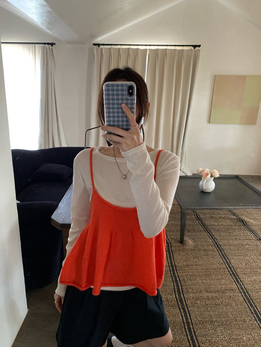 // 春季疊穿必備小吊帶+打底TEE套裝