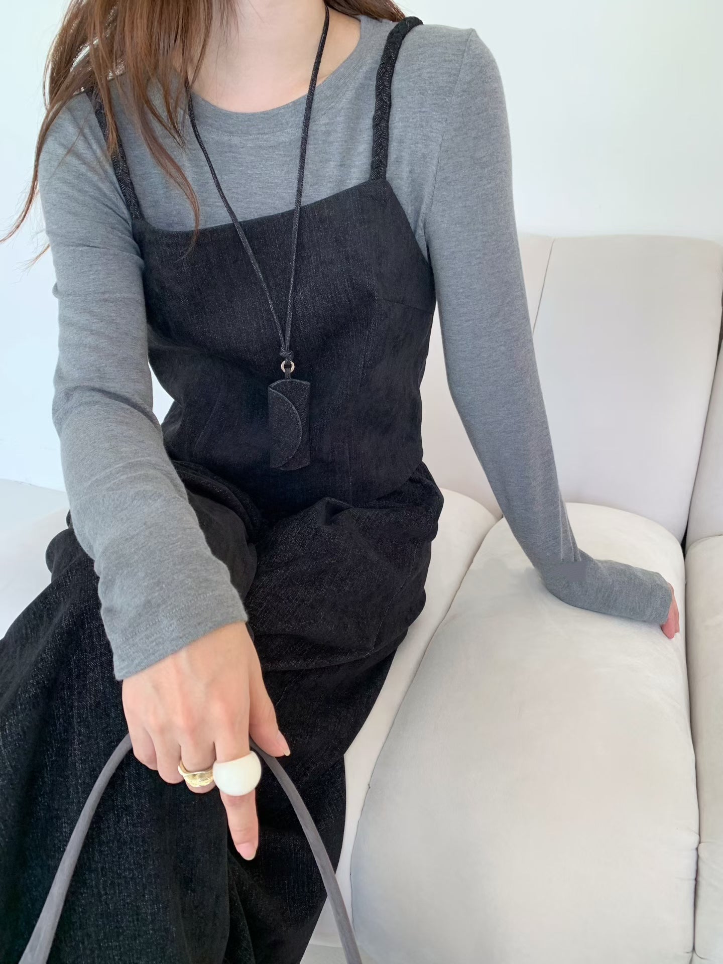 // 性價比極高吊帶+打底+全長褲三件套