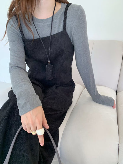 // 性價比極高吊帶+打底+全長褲三件套