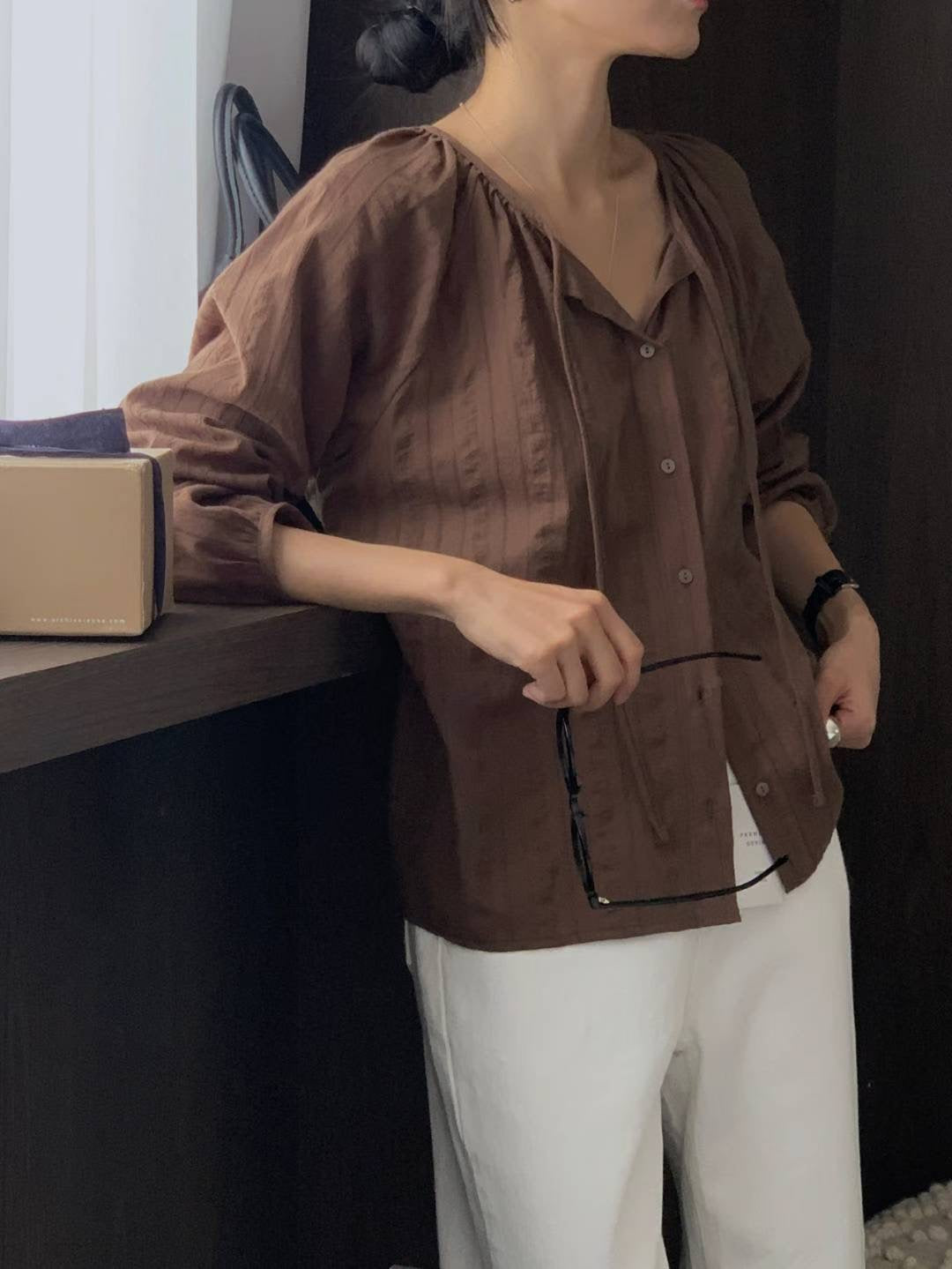// 暗紋理可綁帶開鈕BL