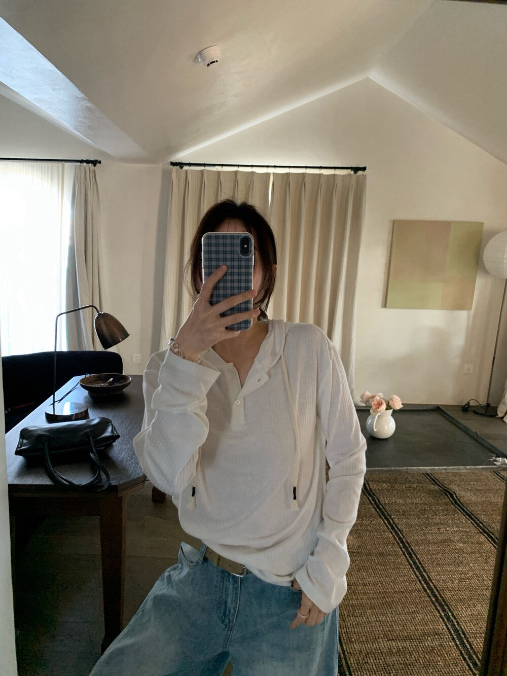 🕊️ 抽繩連帽親膚TEE