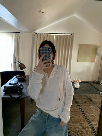 🕊️ 抽繩連帽親膚TEE