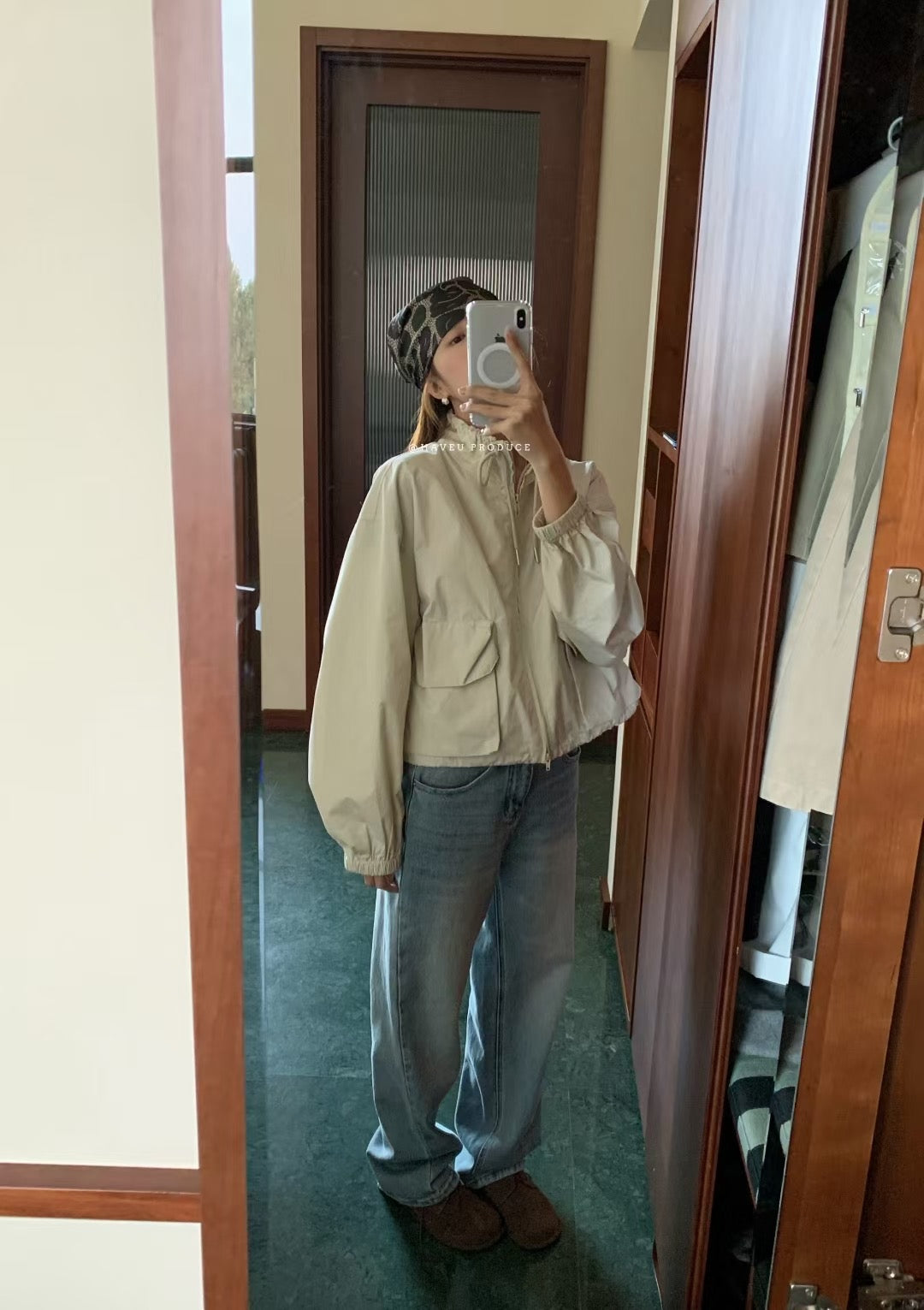 // 小個子必入短款立領口袋外套