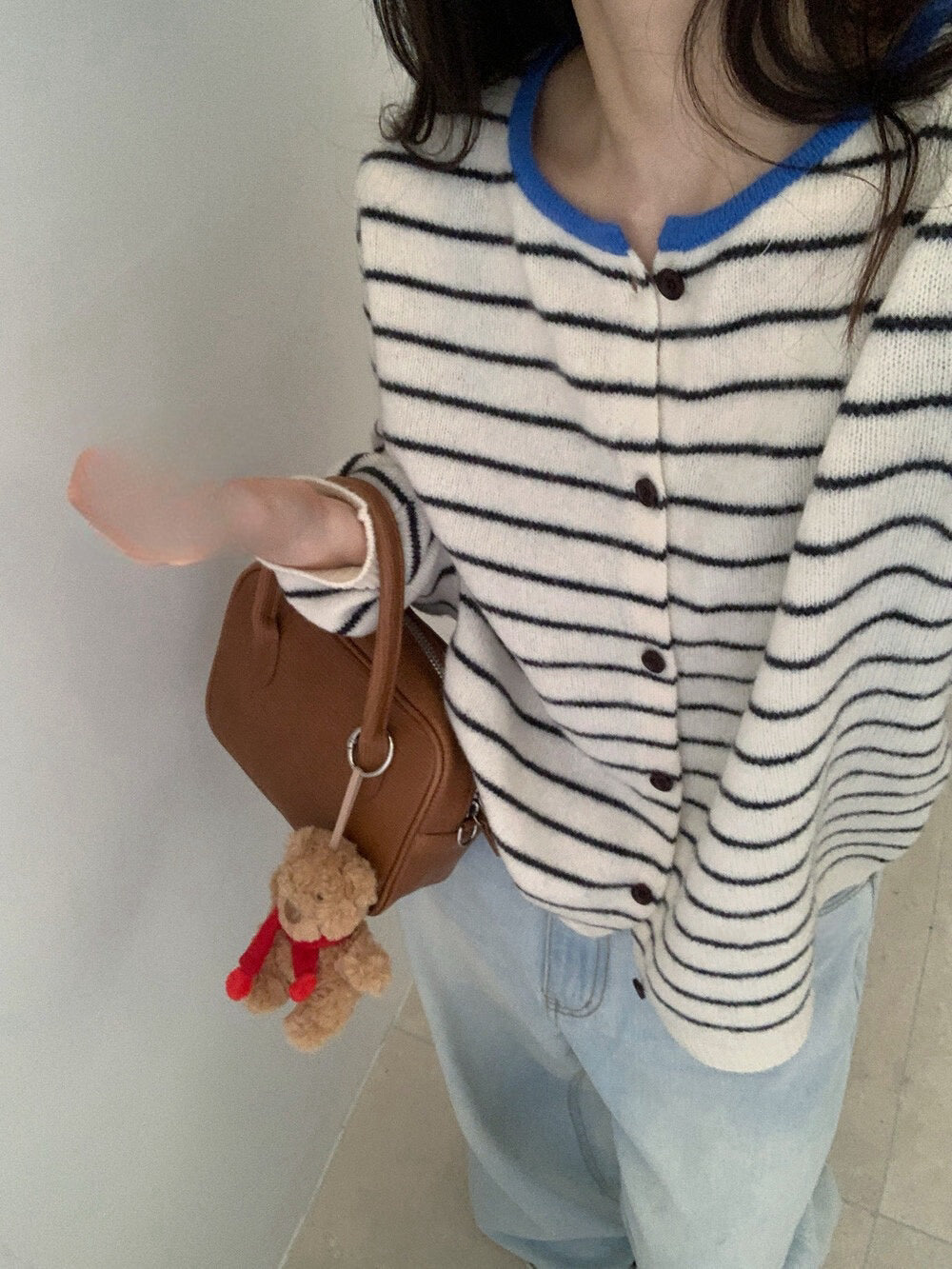 // 100%wool復古撞色包邊間條CD