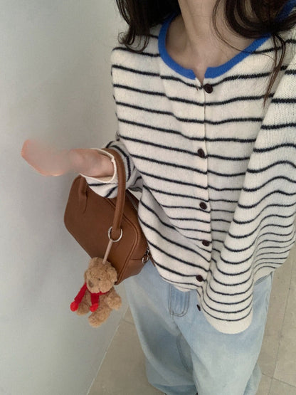 // 100%wool復古撞色包邊間條CD