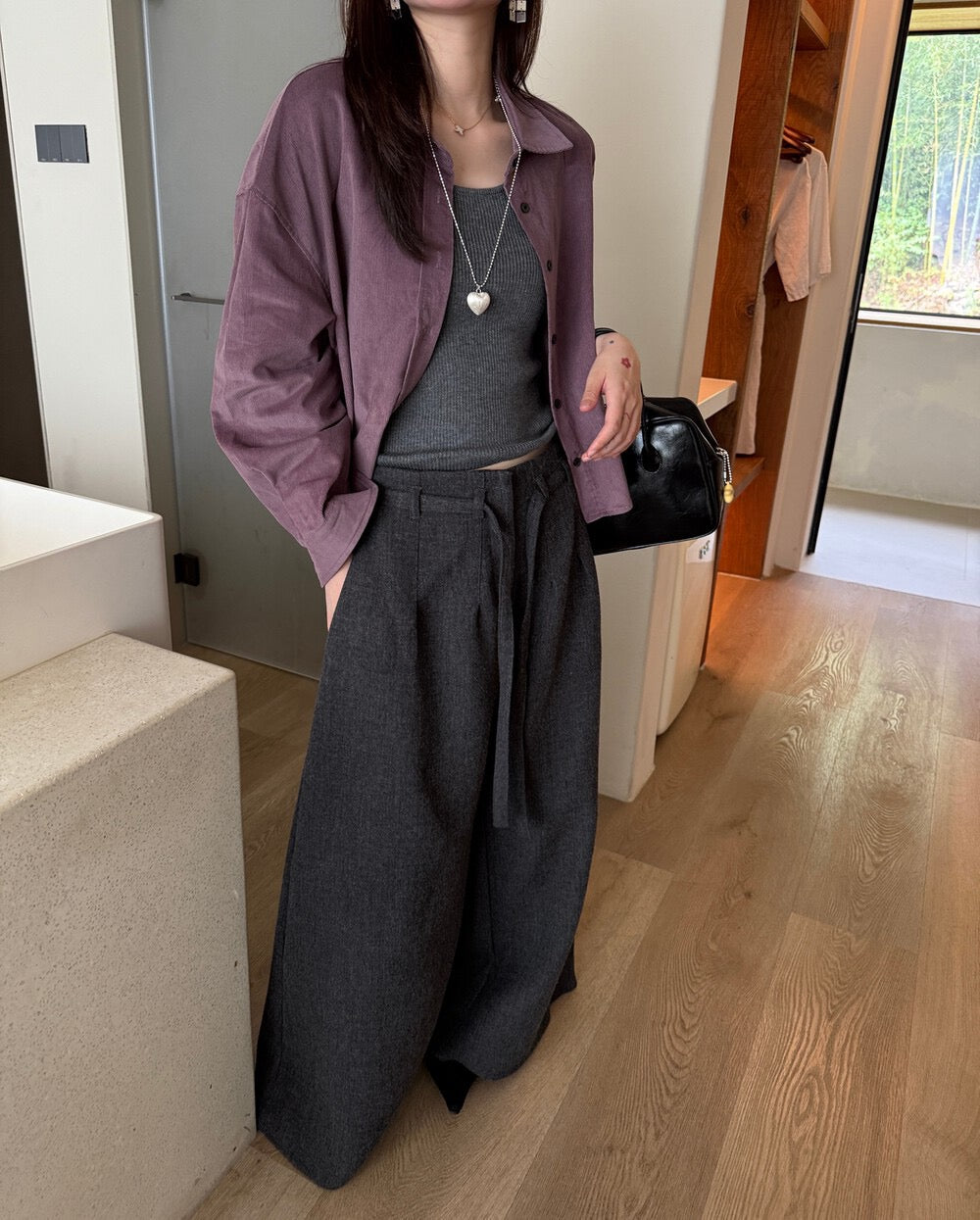 // 高級感真絲絲絨短款SH