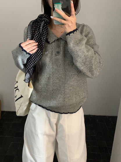 // 精緻蝴蝶結刺繡撞色包邊鈎花NT