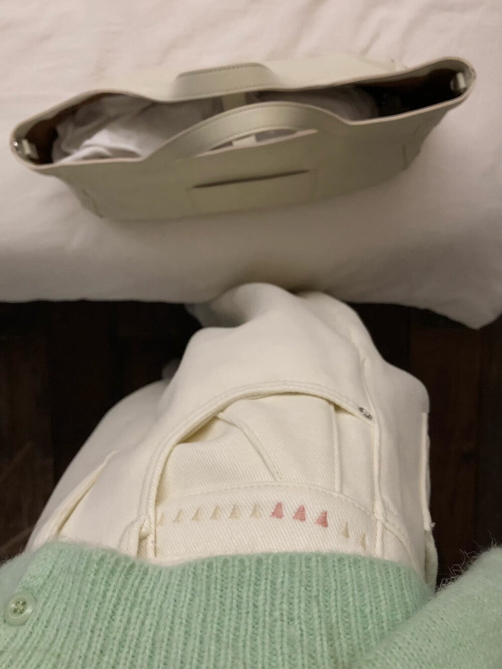 // 口袋位小details加絨全長牛仔褲