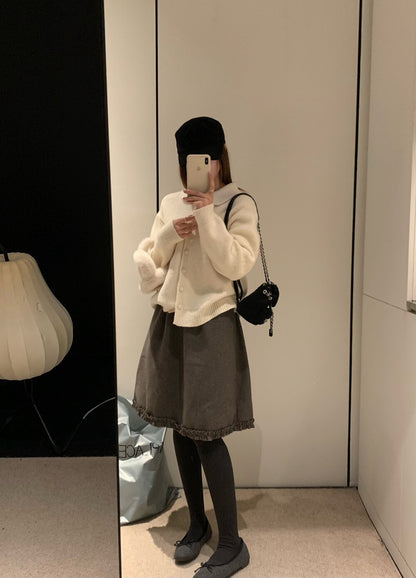 // 溫柔娃娃領包扣開胸NT