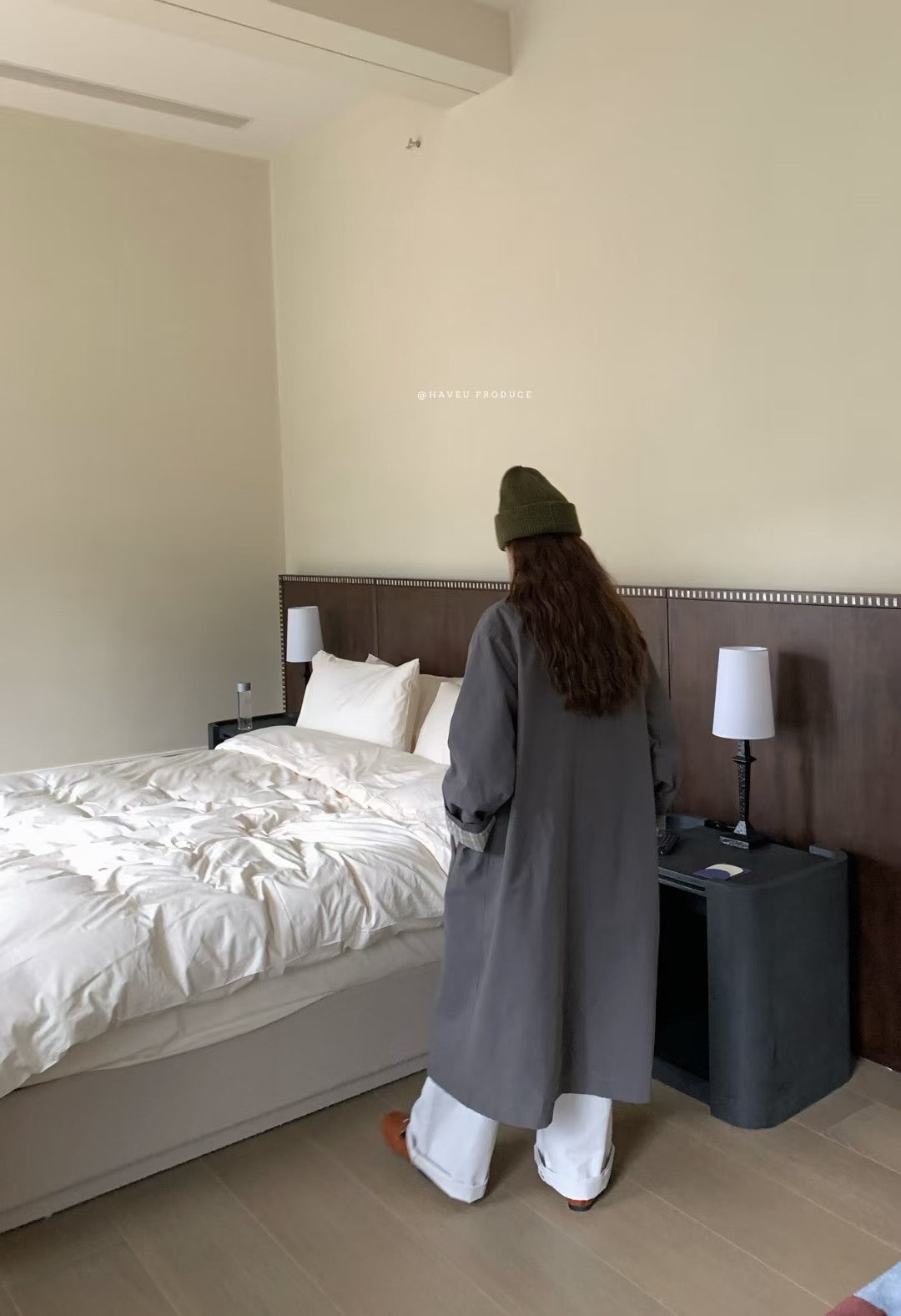 // 超重工純棉格仔內裡長款trench coat