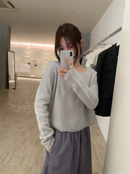 // 卷卷邊直坑紋14色短款NT