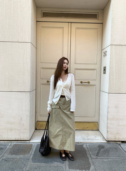 C03 / wool blend直間紋圓領CD