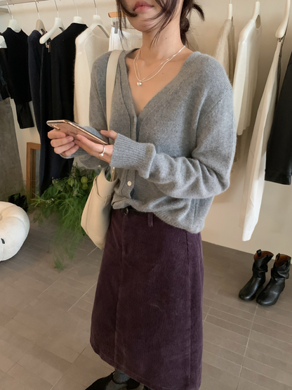 // 超soft兔絨V領CD