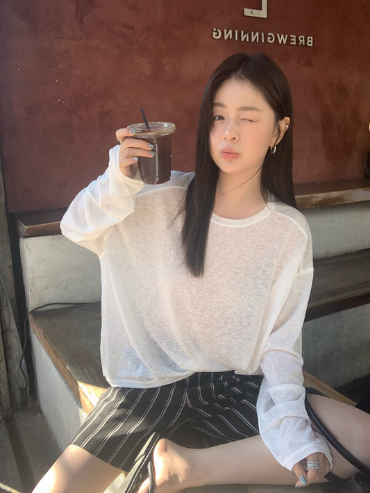 // 親膚lyocell肌理感插肩TEE