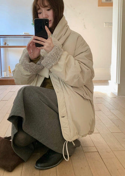 // 可雙面穿90%duck down外套(連頸巾)