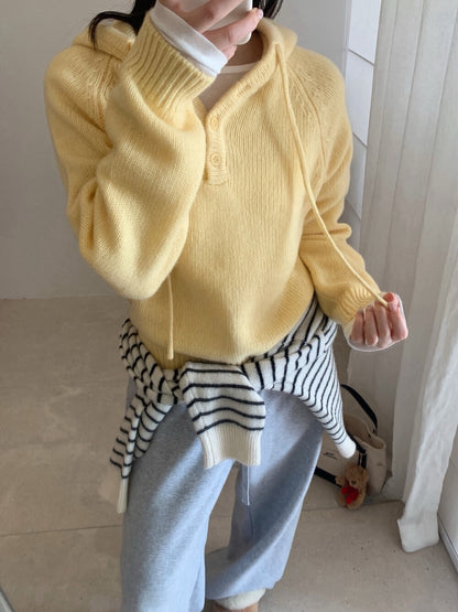 // 100%wool半鈕扣連帽NT