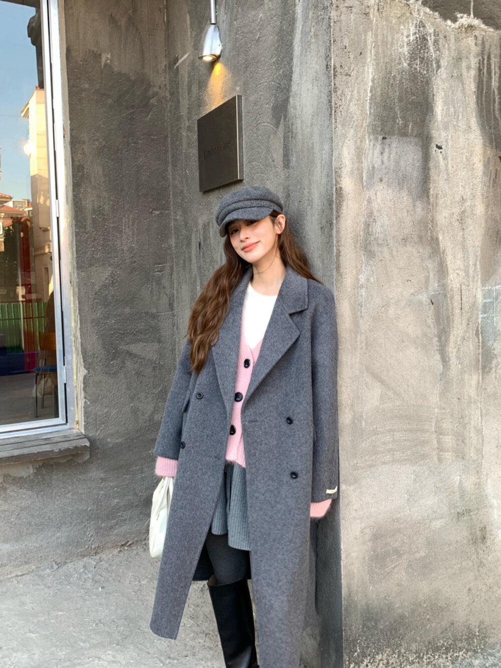 // 10%駱駝絨+90%羊毛超高質法式雙排扣手工外套