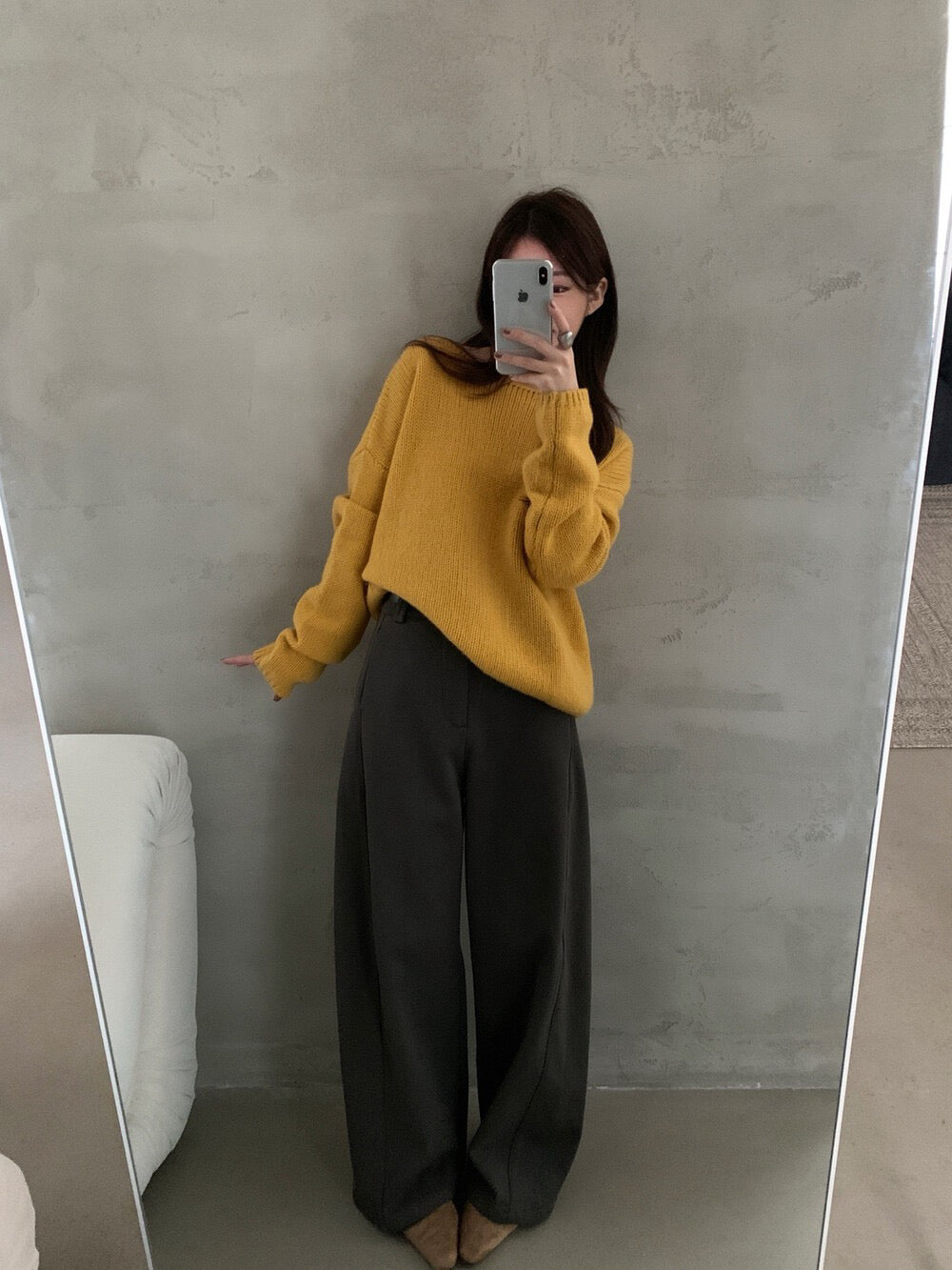 // 今季必入質感加絨彎刀褲(連腰帶)