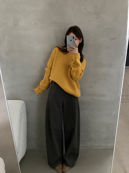 // 今季必入質感加絨彎刀褲(連腰帶)