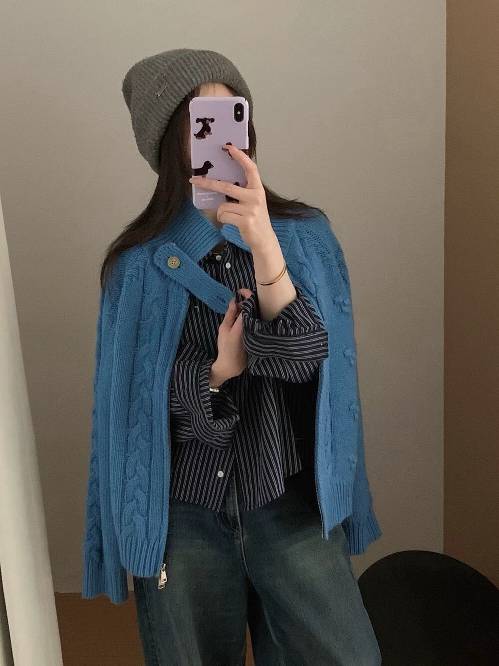 // 可立領麻花上下拉鍊CD