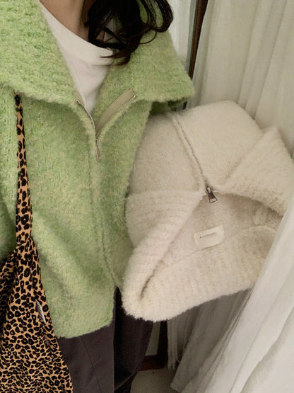 // 10%羊毛圈圈絨大翻領CD