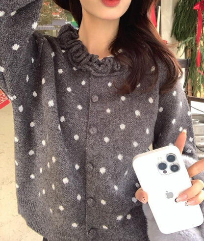 // 設計感花邊領口CD