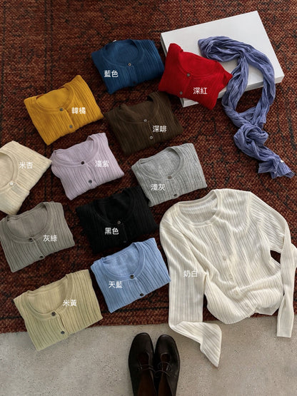 C03 / wool blend直間紋圓領CD