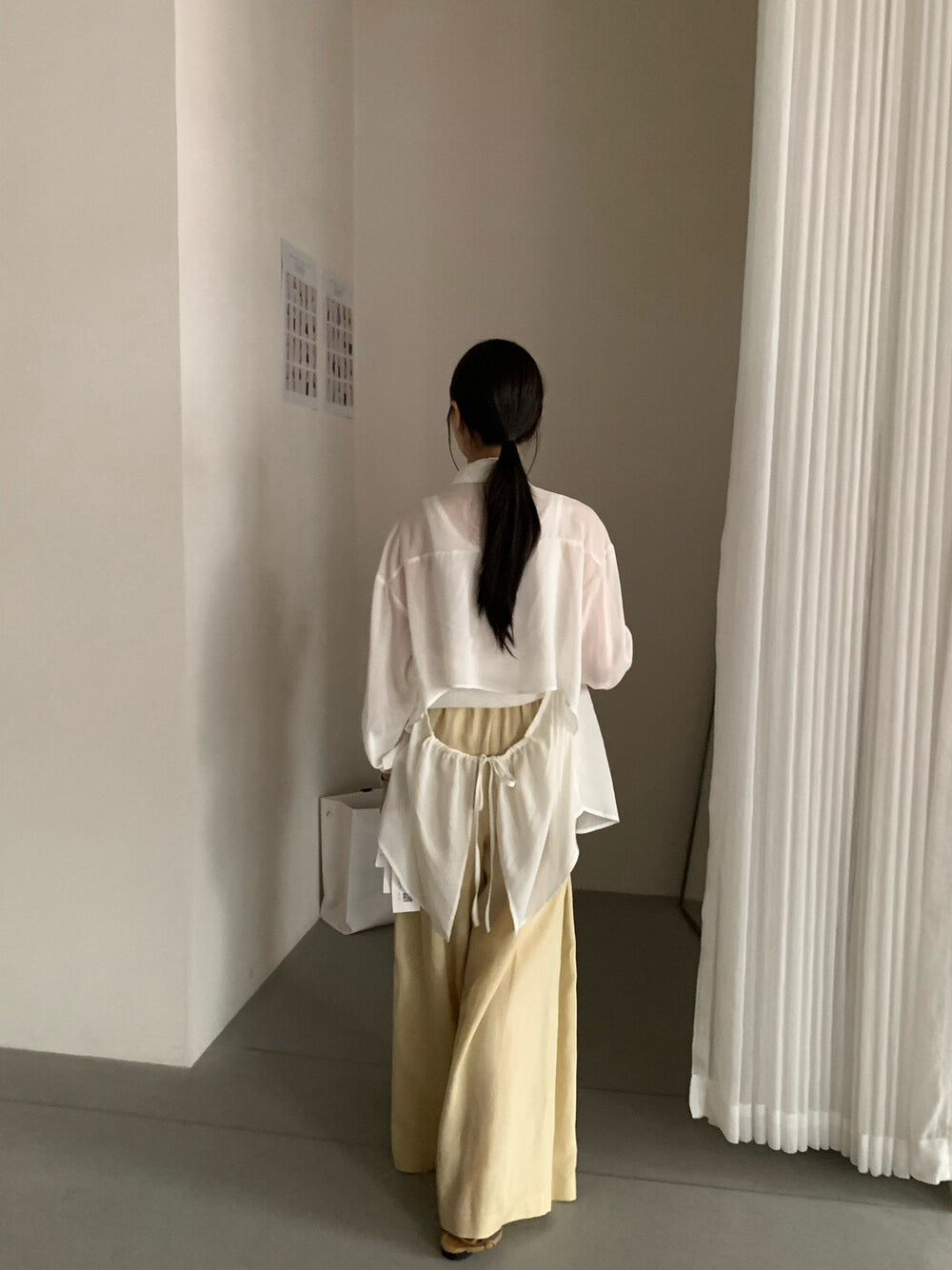 // 超舒服lyocell壓褶闊褲
