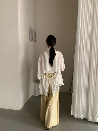 // 超舒服lyocell壓褶闊褲