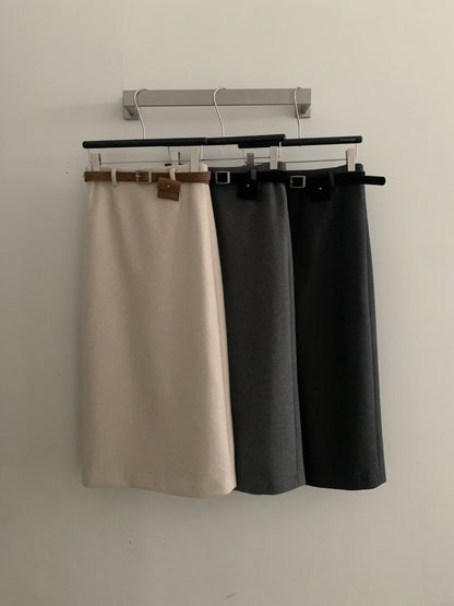 // 50%wool解鎖一切秋冬配搭的長款直筒裙