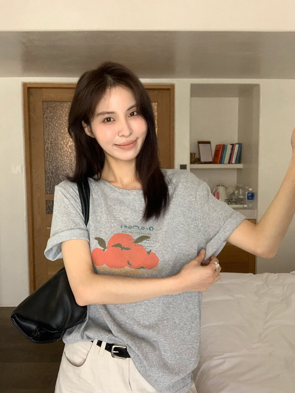 🍅 水果印花圖案棉質TEE￼