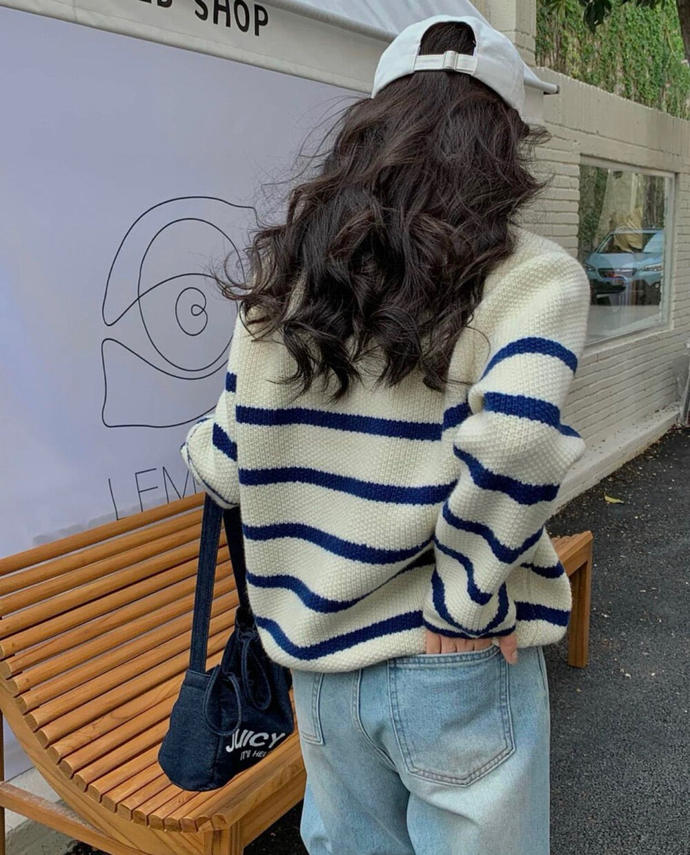 // 好美的撞色包邊花邊領間條開鈕NT