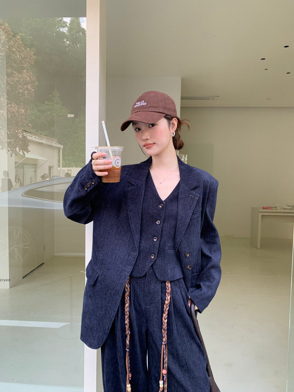 // 超美雪尼爾絨馬甲+褲+外套SET(外套可分開單買)