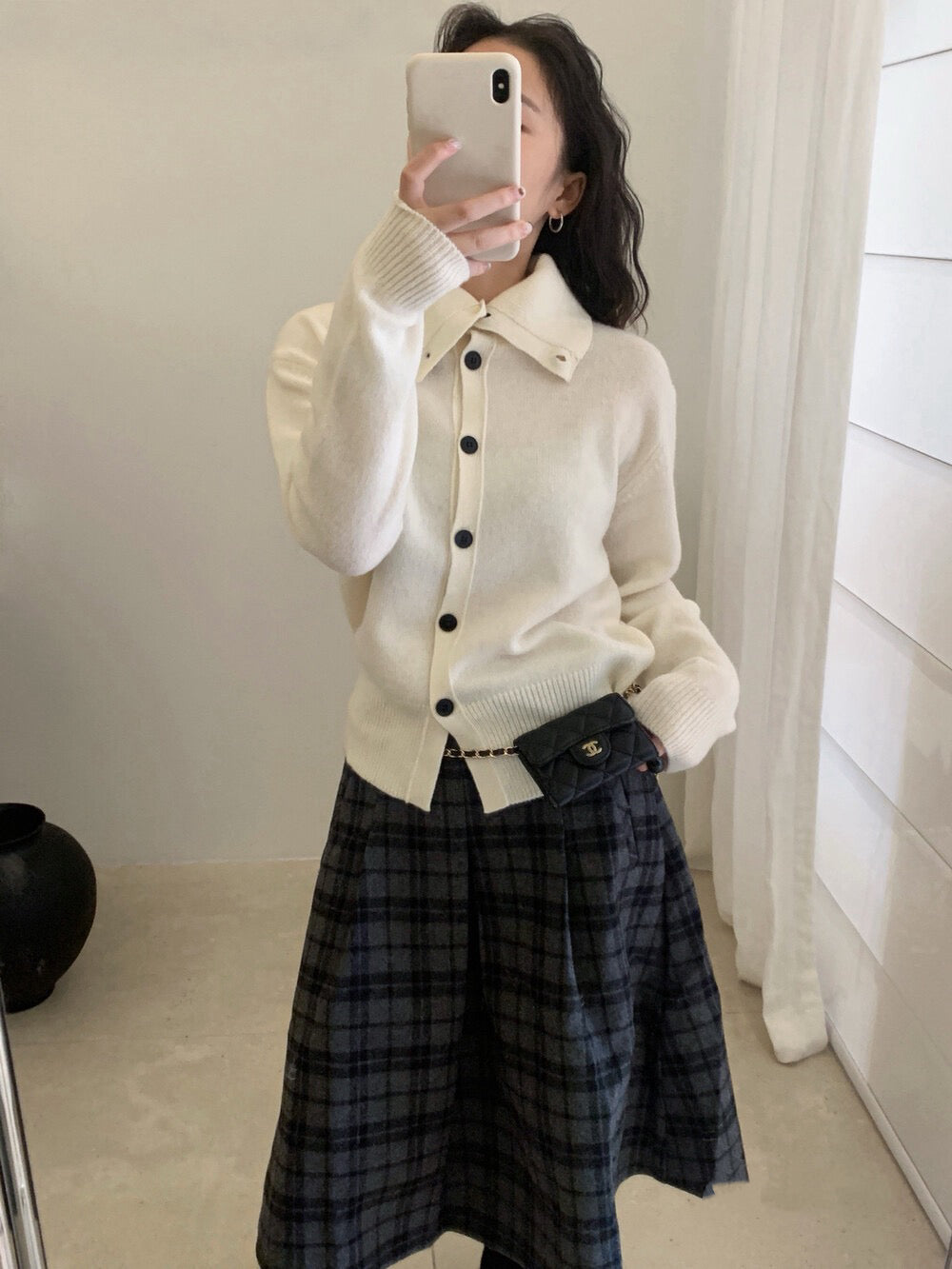 // 100%wool大翻領可立領開胸CD